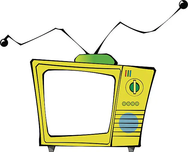 Vector illustration of Funny TV