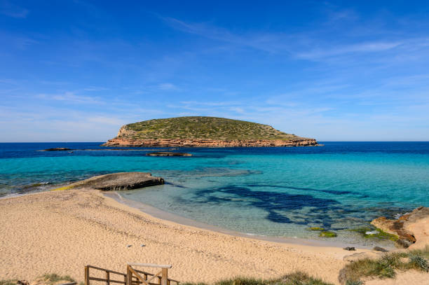 Cala Conta, Ibiza beach stock photo