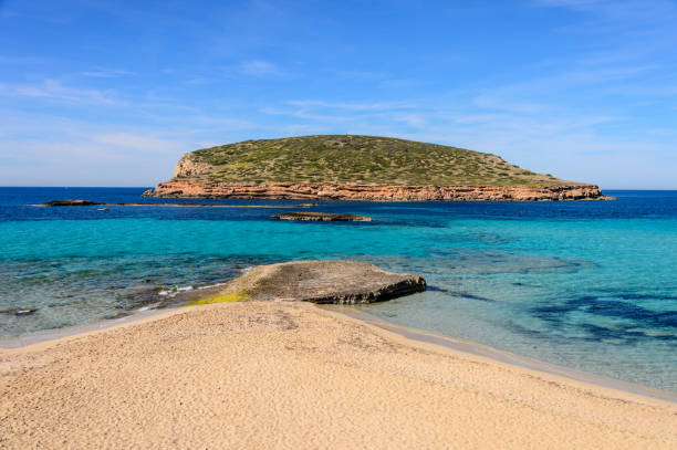 Cala Conta, Ibiza beach stock photo