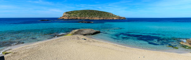 Cala Conta, Ibiza beach stock photo