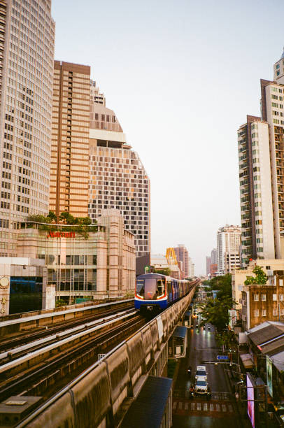 istock Bangkok cityscape and BTS line 1475455132