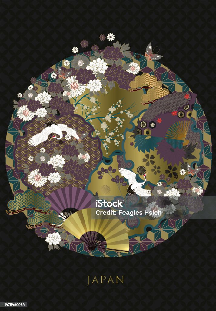 Background Design Japan Spring Japanese Style Pattern Background Design Stock Illustration - Download ...