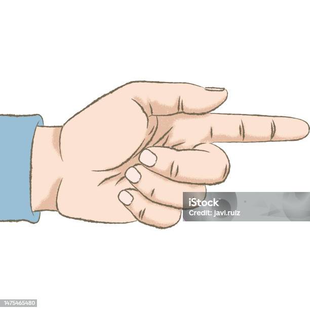 Hand Forward Pictogram Hand Pointing Forward Stock Illustration - Download Image Now ...