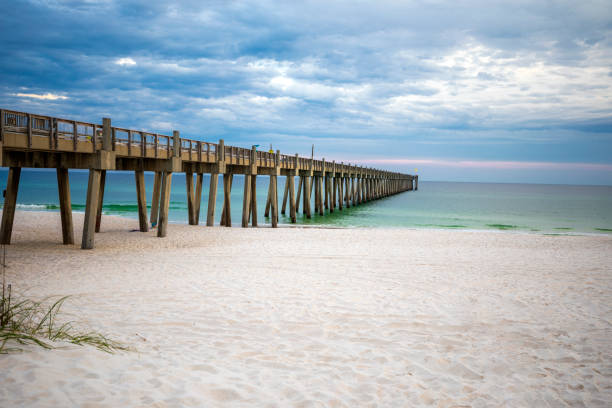 istock Pensacola Beach Gulf Pier at sunset 1475465584