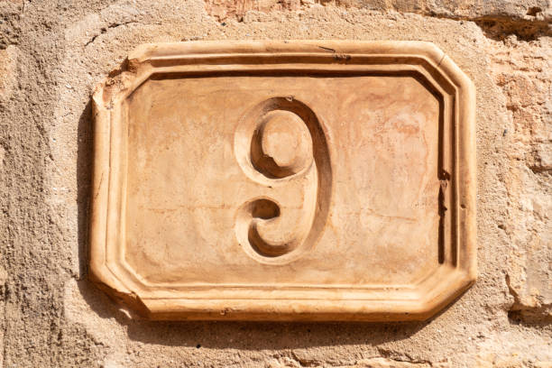 istock Pottery Street Number Plate No 9 1475465599