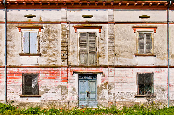 istock facade of old ruined wall 147546576