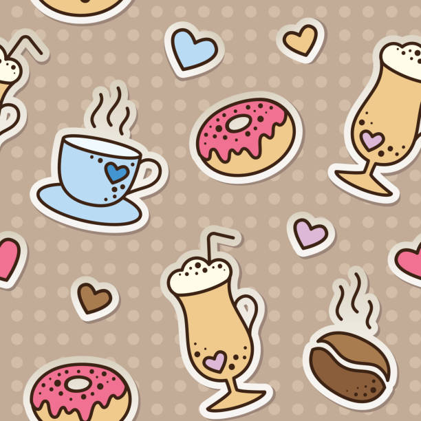 Pink Coffee Draw Pattern Pink Coffee Cup Illustrations, Royalty-Free Vector Graphics & Clip Art ...