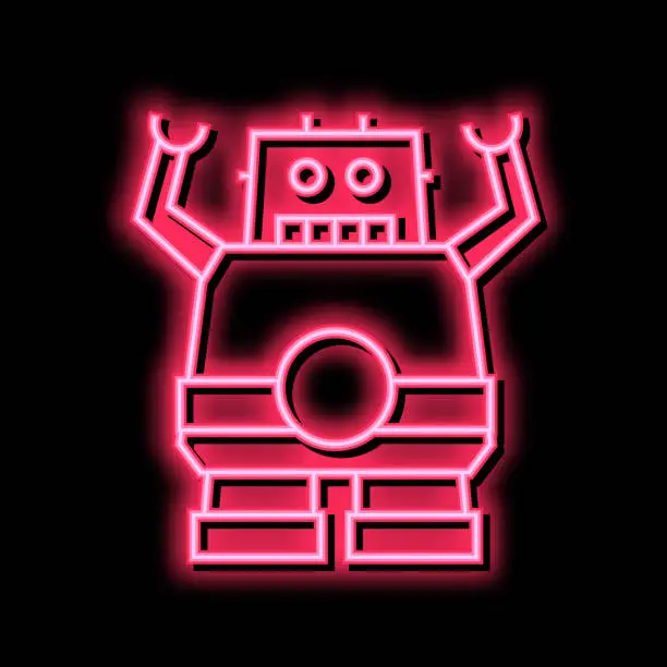 Vector illustration of robotic geek color icon vector illustration sign