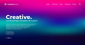 istock 4K Landing Page Template - Abstract dynamic, modern, futuristic, multi colored, simple for website template background 1475476221