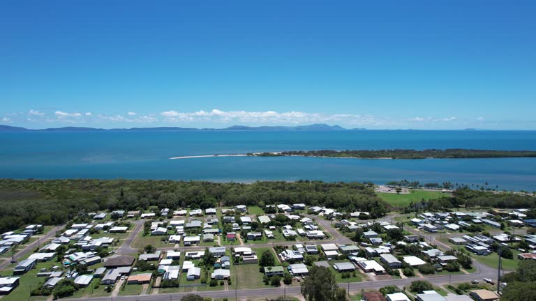 Aerial footage of Taylors Beach Queensland Australia