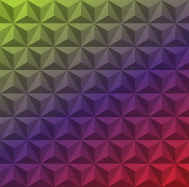 Vector illustration of 3d Triangle Gradient Pattern. Abstract Geometric Background.