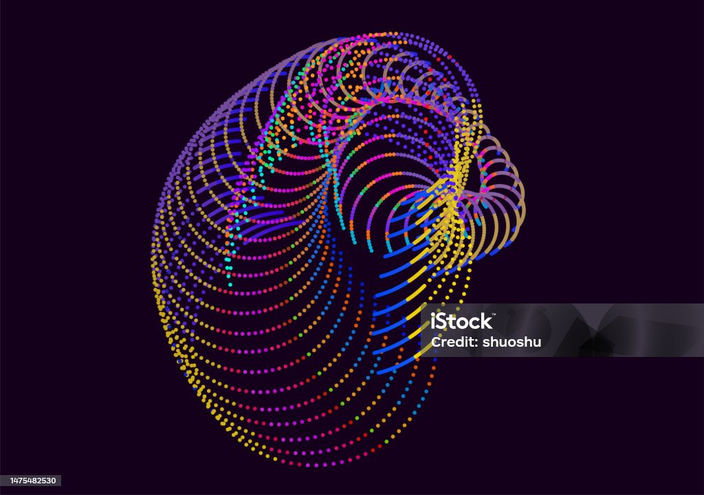 Dynamic Dots Pattern Abstract Neon Particle Flowing Dynamic Dots Technology Pattern ...