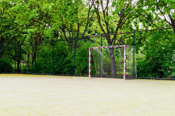 istock empty playground in the park without peoples. Covid-19 1475483033