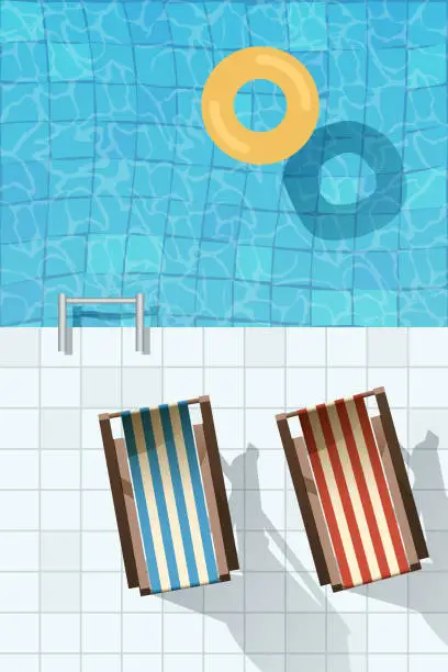 Vector illustration of Perfect Summer Vacation for Two