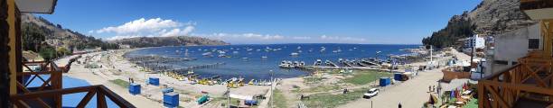 Hotel view from Lake titicaca at Copacabana, Bolivia