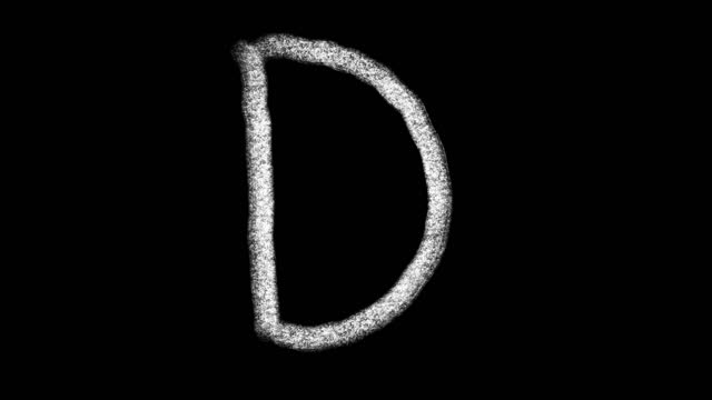 Creative and charcoal D letter isolated on a black  background. This striking hand-drawn D letter is perfect for adding a touch of vintage style to your design projects.