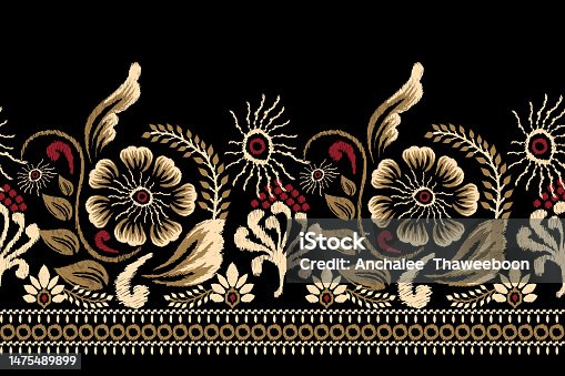 istock Ikat floral paisley embroidery 1475489899