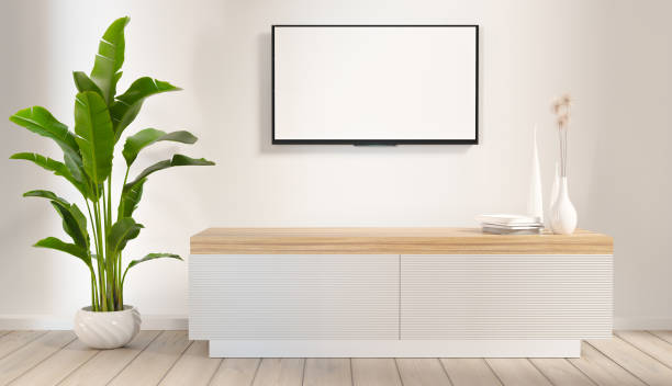 istock living room with television screen mock up 1475500195