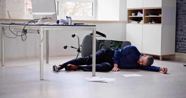 istock Faint Accident In Office. Fall From Chair 1475501665