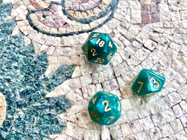 istock Green Role Playing Dice with D20 1475506245