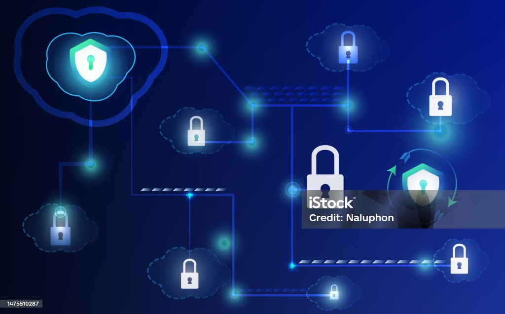 Technology Backgroundinternet Security Stock Illustration - Download ...