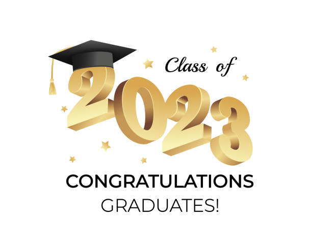 istock Class of 2023. Congratulations graduates gold graduation concept with 3d text vector illustration 1475524067