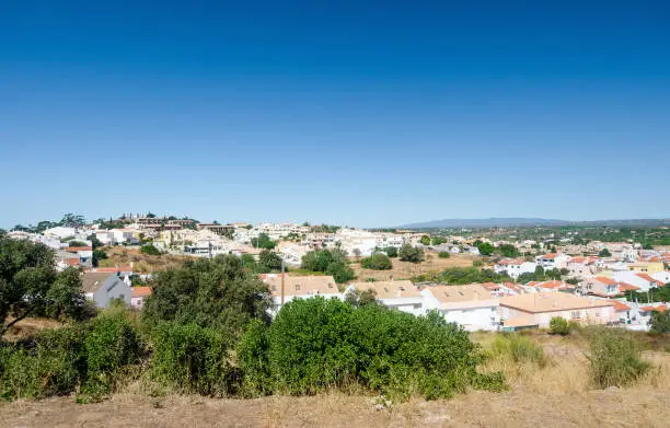 Overall view of the small town of Algoz. Municipality of Silves, Algarve, Portugal.