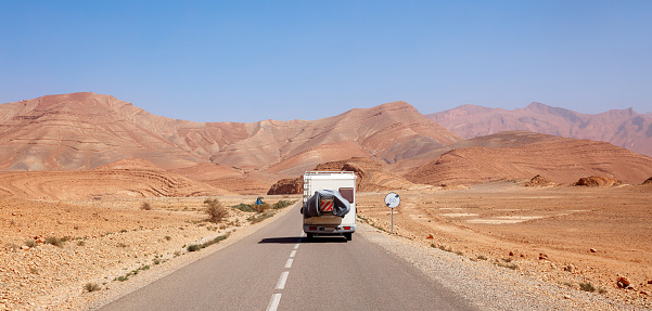 On the road in Morocco with motor home