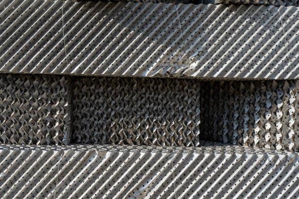 Close-up of metal materials at construction sites