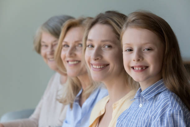 istock Close up multi generational women faces portrait 1475545193