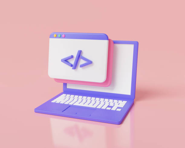 Programming code product development on web browser laptop. Website coding, Develop coding, Coding language development, java program data, Web Development concept. 3d icon render illustration desarrollo de productos de código de programación en computadora portátil con navegador web. codificación de sitios web, desarrollo de codificación, desarrollo de lenguaje de codificación, datos de programas java, concepto de desarrollo web. ilustrac