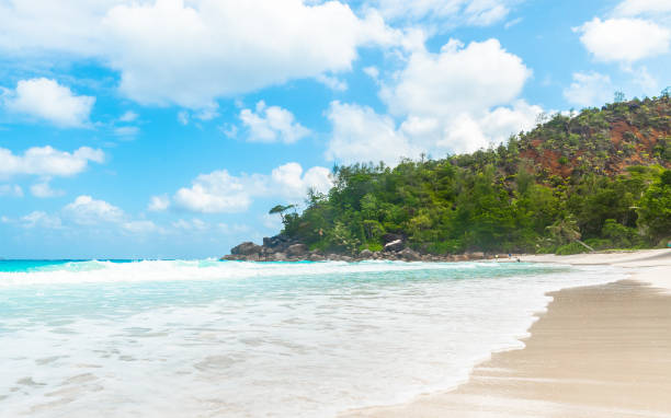 istock White sand and turquoise water in Anse Georgette 1475546138