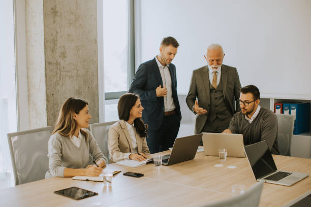 istock Businesspeople working in team in the office 1475549197