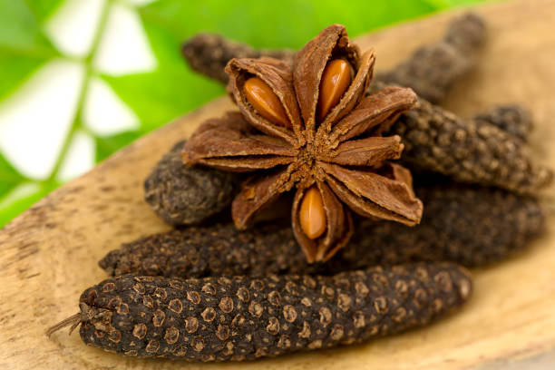 Long Pepper And Star Anise stock photo