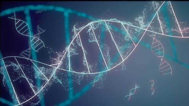 istock Science template, wallpaper for banner with a DNA molecules. 1475555759