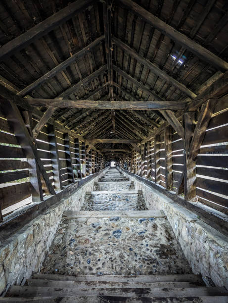 istock Historic Covered Staircase-Covered Stairway in Sighisoara 1475557257