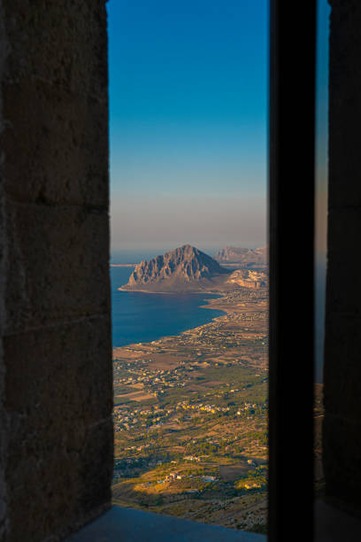 istock Panoramic view of Mount Cofano from Erice. Sicily, Italy. 1475559075