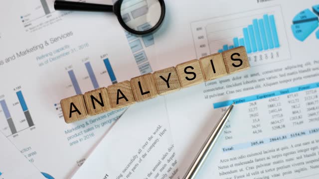 Analysis business chart analytics and statistics in business company