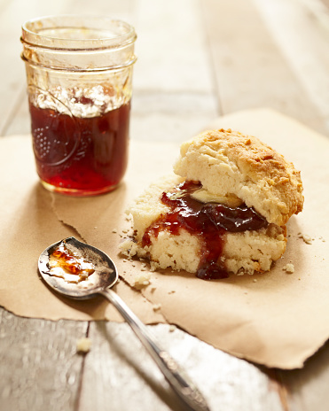Southern Biscuit Dressed with jam butter
