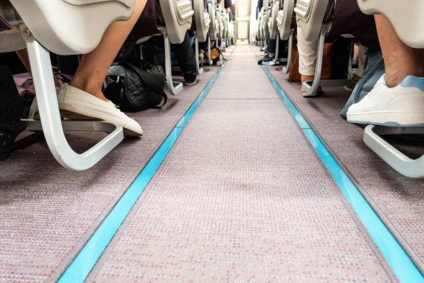 Emergency floor path illumination marking in aeroplane cabin