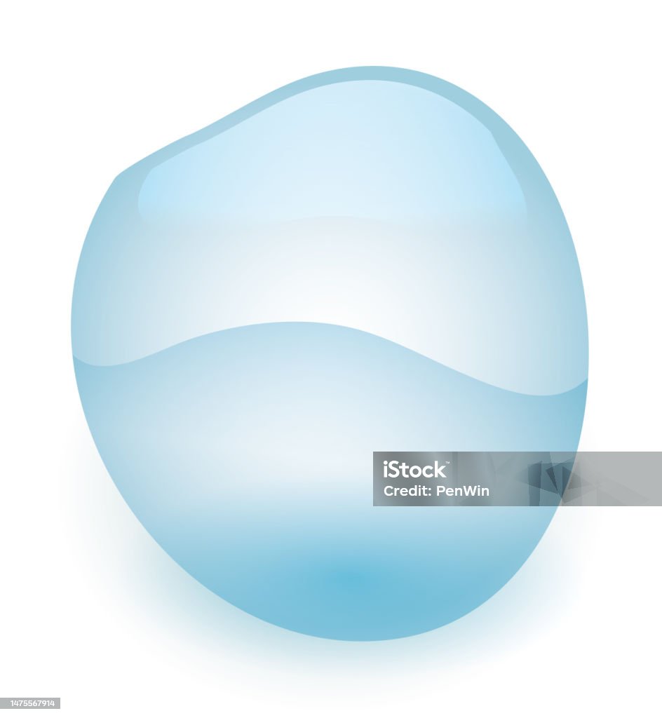 Rounded Drop Vector Rounded Blue Drop In Gradient Effect Over White Background Vector ...