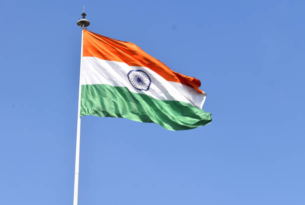 istock A Indian National flag flying high on a windy day 1475574052