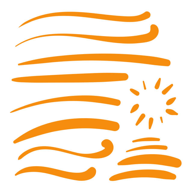 オレンジ渦巻きスワッシュロゴオーナメントデザイン - swirl squiggle scroll shape decoration点のイラスト素材／クリップアート素材／マンガ素材／アイコン素材