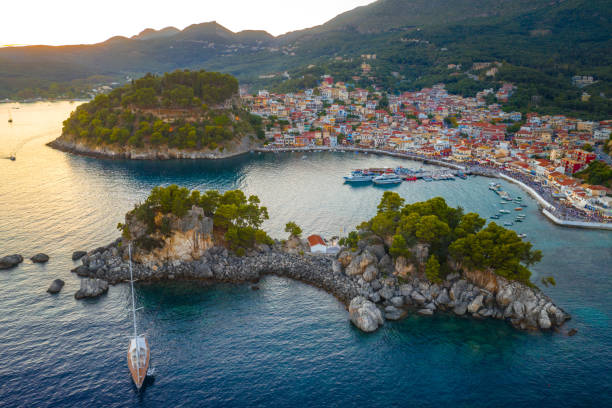 istock Panoramic view of scenic Parga city, Greece 1475576321