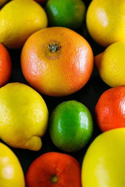 istock High angle view of fresh citrus fruit arrangement 1475579925