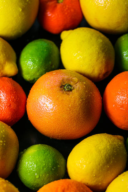 istock High angle view of fresh citrus fruit arrangement 1475579928