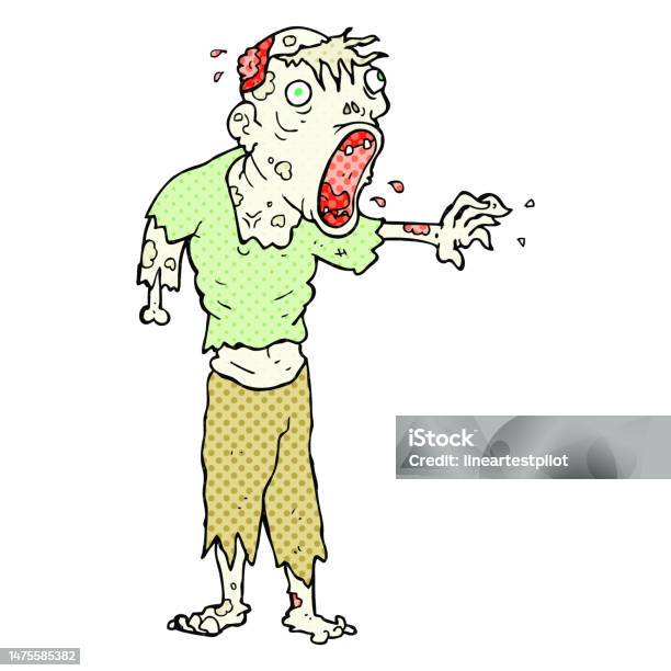 Zombie Description Freehand Drawn Cartoon Zombie Stock Illustration - Download Image Now ...