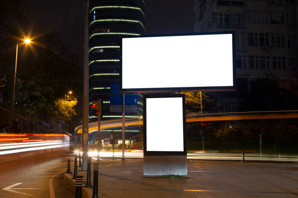 istock Blank billboard in the city traffic,copy space.Advertisement 1475586527