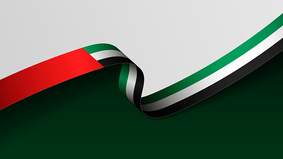 EPS10 Vector Patriotic Background with United Arab Emirates flag colors. An element of impact for the use you want to make of it.