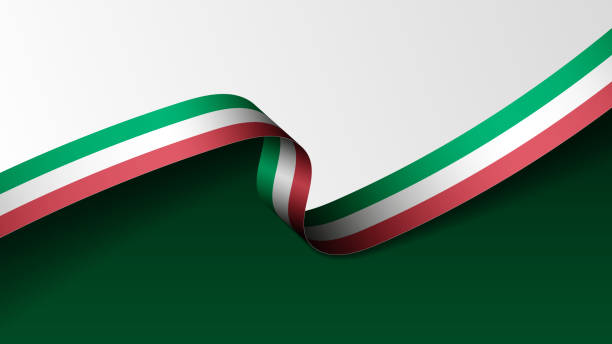 ilustrações de stock, clip art, desenhos animados e ícones de eps10 vector patriotic background with the colors of the italian flag. - cultura italiana